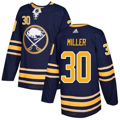 Adidas Sabres #30 Ryan Miller Navy Blue Home Authentic Stitched NHL Jersey
